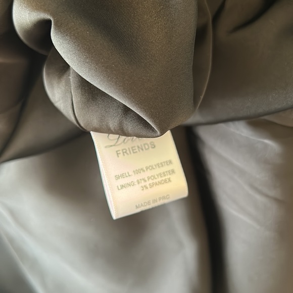 Lovers + Friends x Revolve Young Love Black Satin Fit & Flare Mini Dress - S - Picture 12 of 13